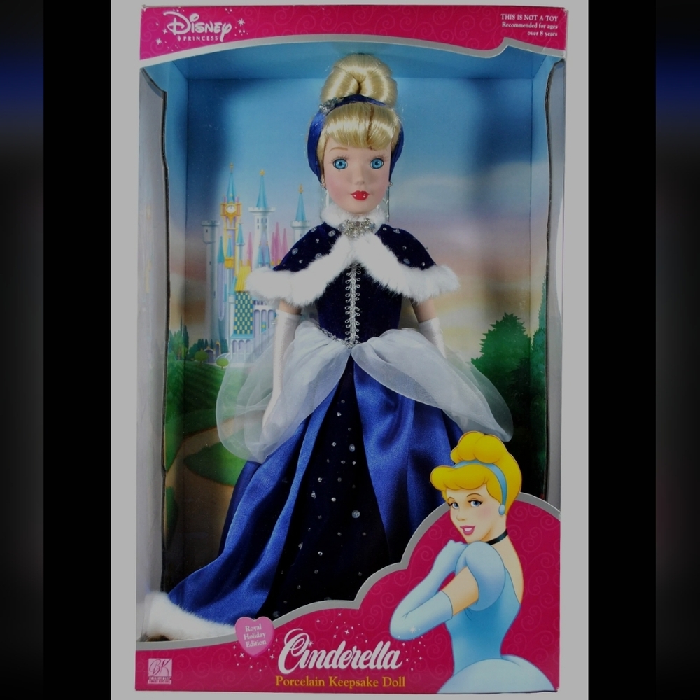 Disney Princess Cinderella Porcelain Brass Key Royal 2003 Keepsake Holiday Ed.16 - Picture 10 of 16